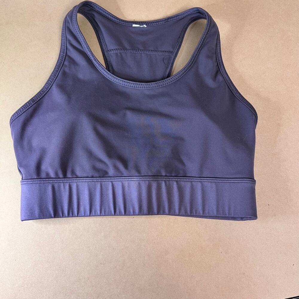 Fabletics purple sports bra back pouch XS/S